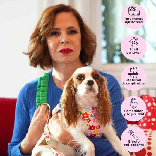 Flowers Adjustable Harness My Pug & Co by Agatha Ruiz de la Prada