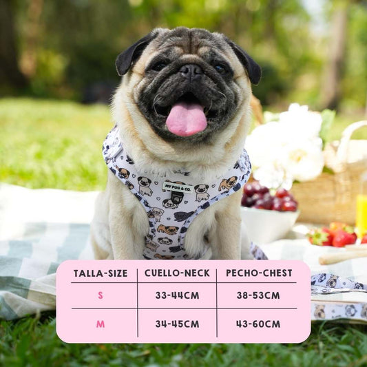 Adjustable pug harness