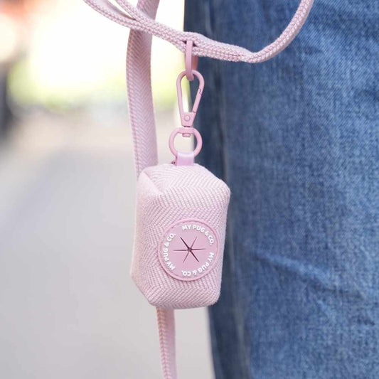 Pink Tweed Bag Holder