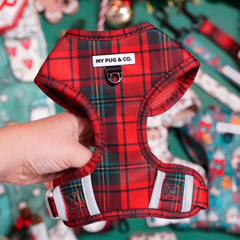 Arnés Ajustable Christmas Plaid