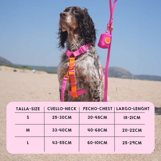 Adjustable Waterproof Harness Pink - Orange
