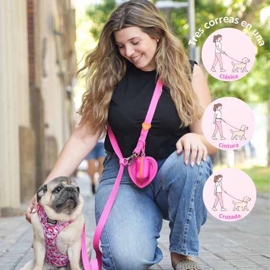 Handsfree Waterproof Leash - Pink