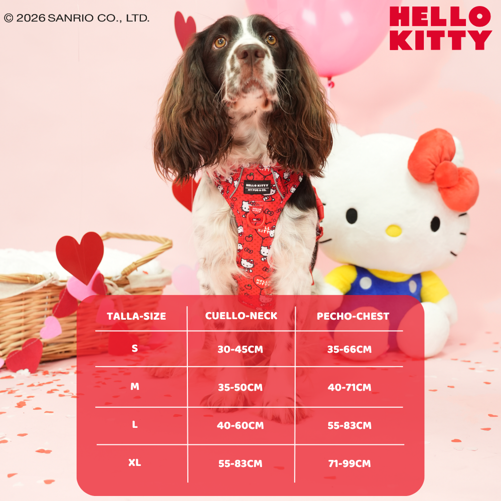 Trail-Hundegeschirr von Hello Kitty (Rot)