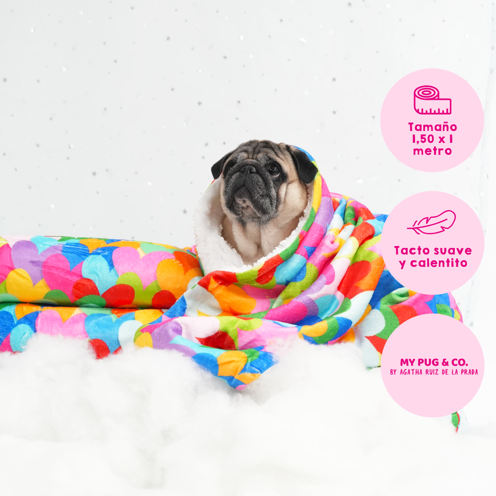 Manta Corazones Pop by Agatha Ruiz de la Prada