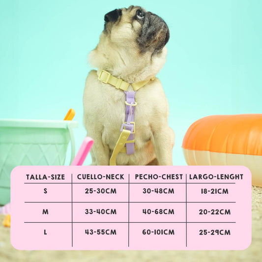 Adjustable Waterproof Harness Yellow - Purple