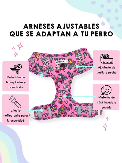 Arnés Ajustable 90’s Baby - MyPug&Co