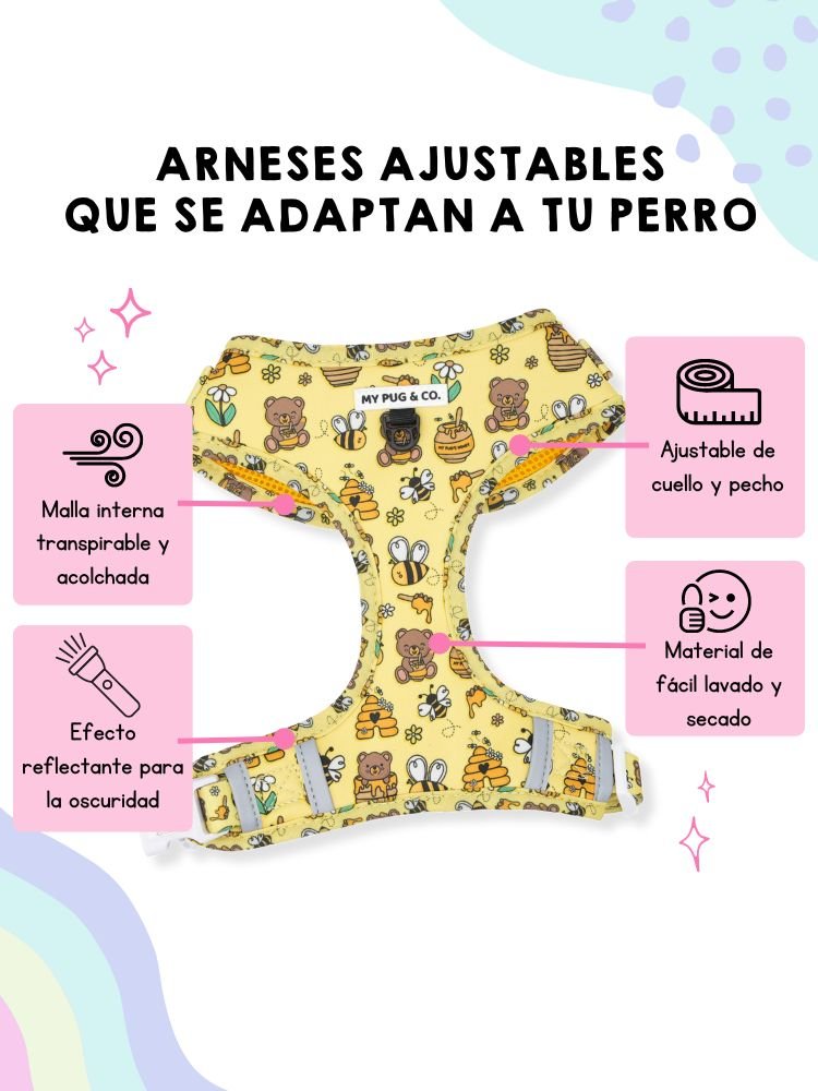Arnés Ajustable Honey - MyPug&Co