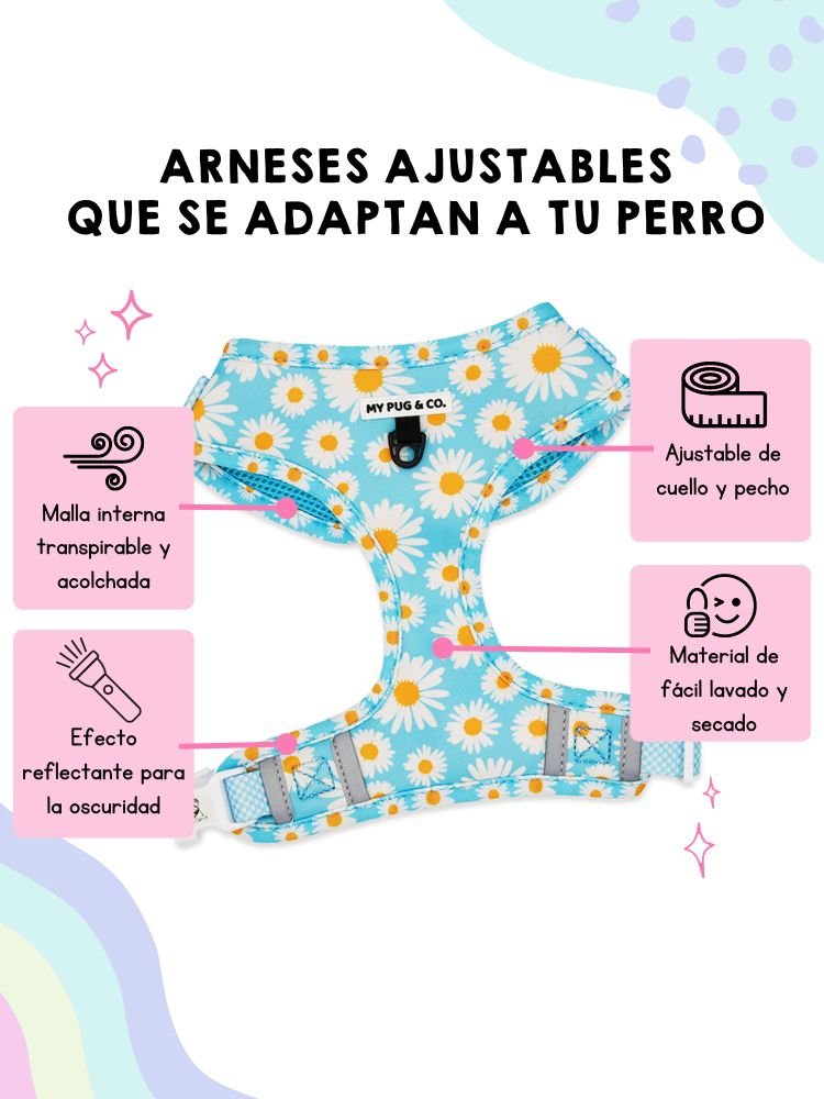 Arnés Ajustable Every Daisy - MyPug&Co