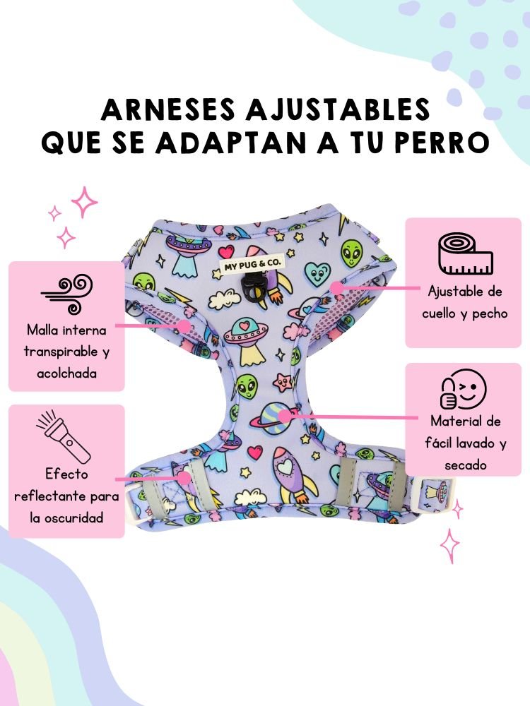 Arnés Ajustable Aliens Exist - MyPug&Co
