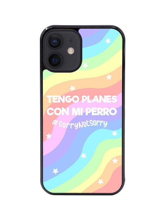 Funda Móvil Tengo Planes Con Mi Perro Rainbow - MyPug&Co